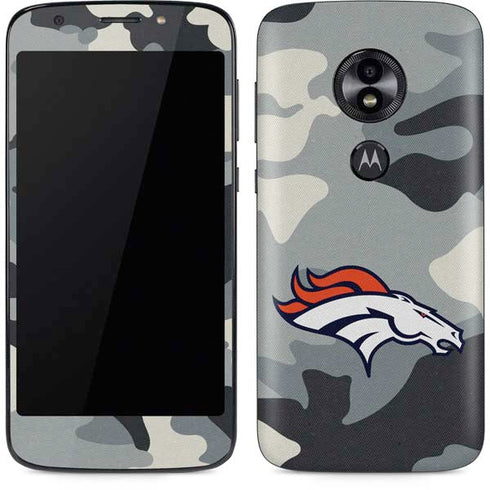 NFL Denver Broncos Camo Moto E5 Play Skin